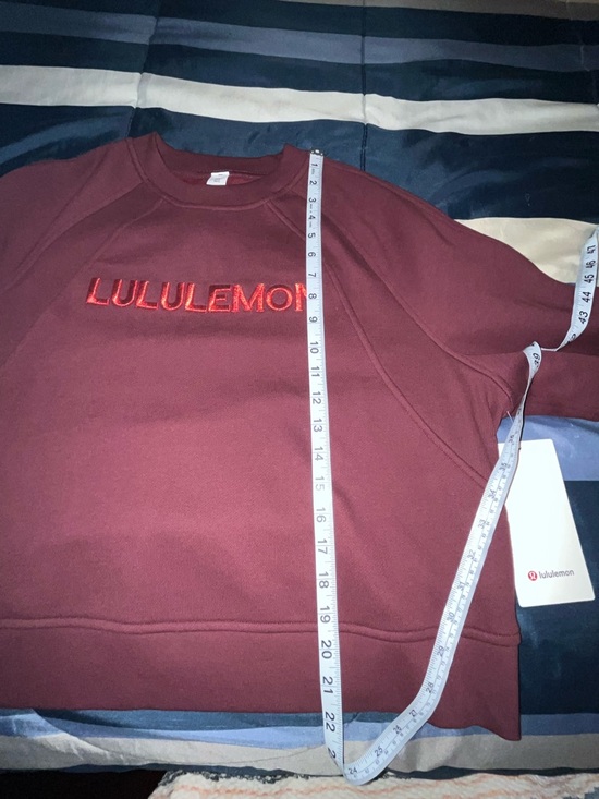 🍋 NWT Lululemon Scuba Oversized Pullover in Garnet - Sz M/L - Picture 10 of 11